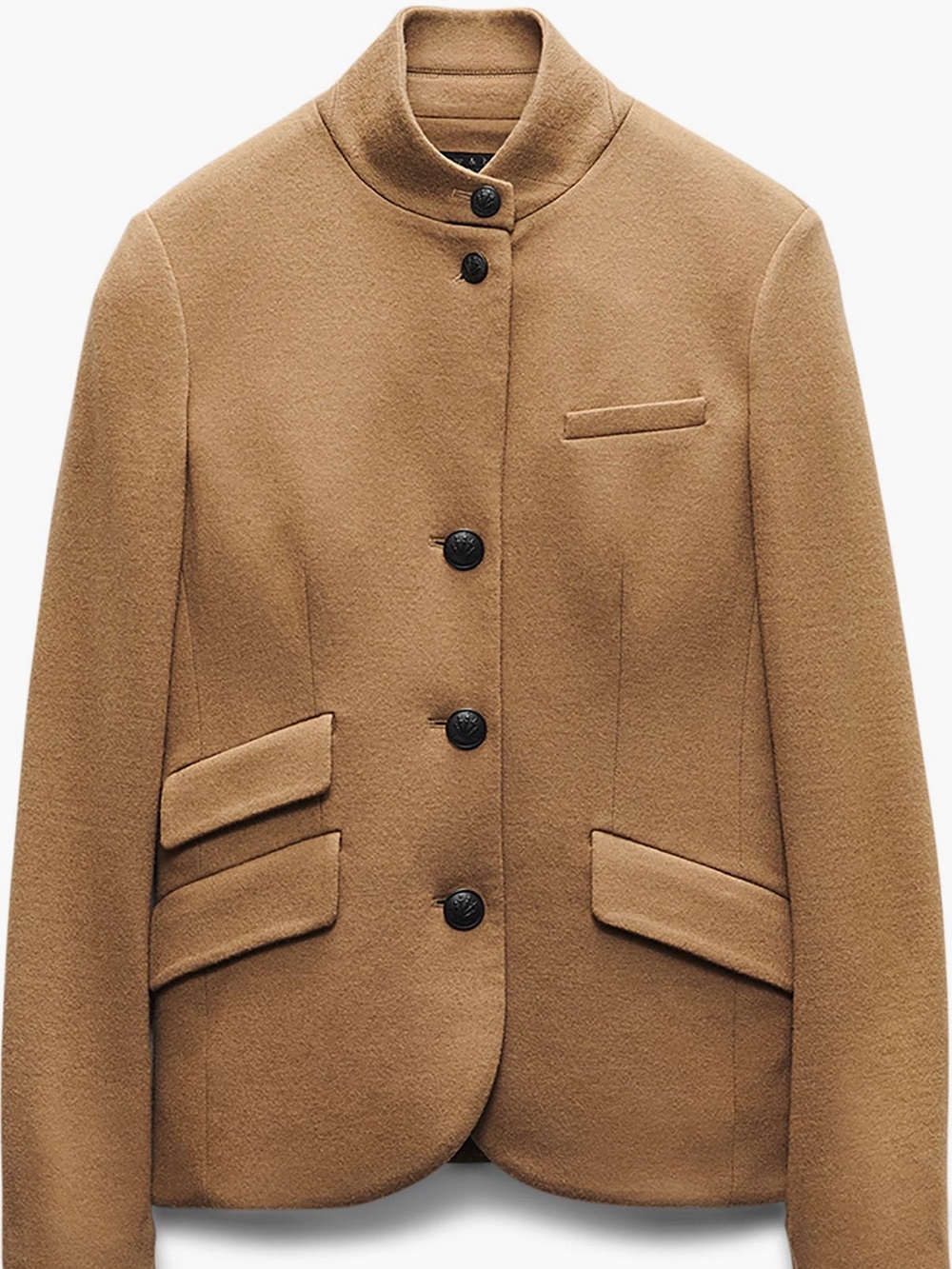 rag & bone Camel Wool-Blend Tailored Button Jacket - Picture 3 of 7